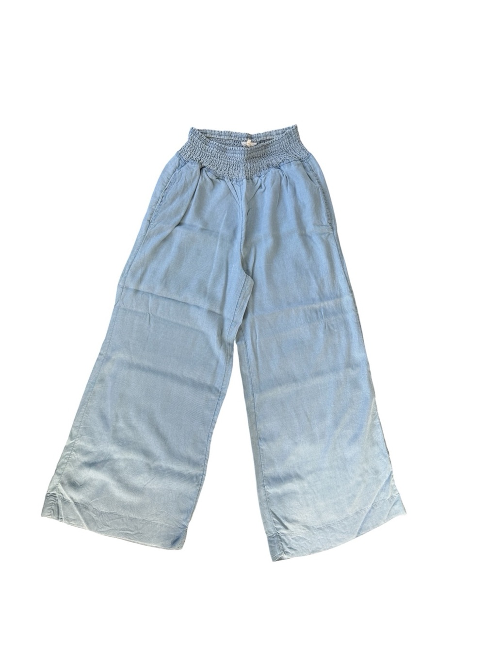 Joie Light Blue Wide-Leg Jumpsuit with Smocked Waist